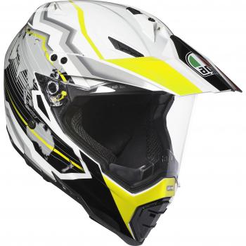 AGV AX-8 Dual Evo Earth Helm Weiß-Gelb XS für Männer