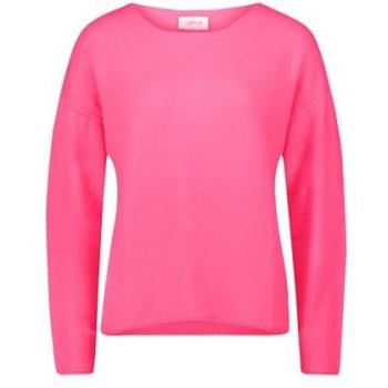 Cartoon Rundhals Strickpullover in Pink