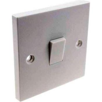 UK Domestic 2 Way Single Light Switch White