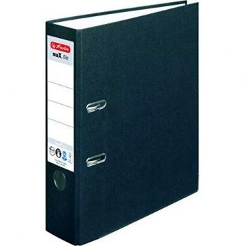 Carpeta Herlitz maX.File Nature Plus en Negro, Ancho Lomo 80 mm
