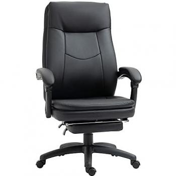 Vinsetto Bureaustoel met Beklede Rugleuning, zwart