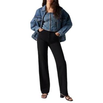 Full-Width Levi's Ribcage Black Sprout Women’s 28 Jeans