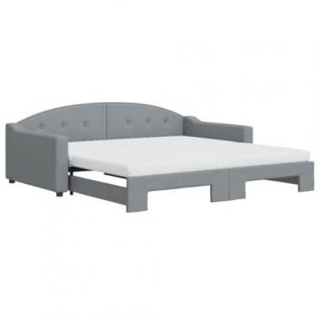 VidaXL Tagesbett mit Matratze Hellgrau 100x200 cm