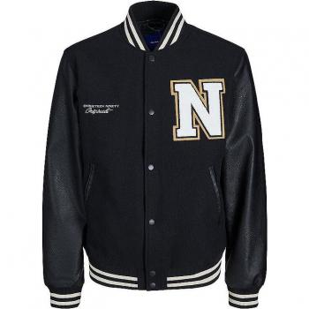 Giacca bomber college insertato in lana
