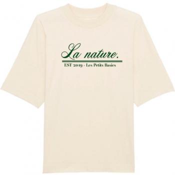 Oversized Organic Cotton T-Shirt Les Petits Basics Nature