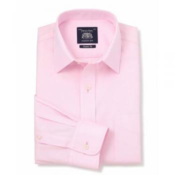 Savile Row Company Herrenhemd mit Einzelmanschette in Pink