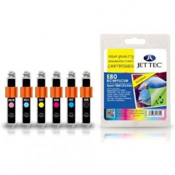 JetTec 101E008025 Photo‑Tintenpaket – Schwarz, Cyan, Magenta, Gelb (Engl.)