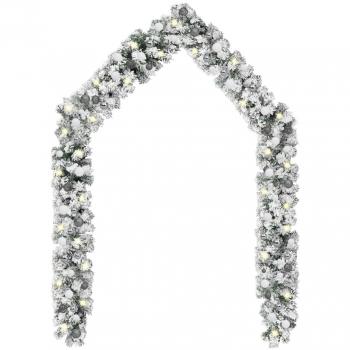Green PVC LED Christmas Garland with Ornaments 20m