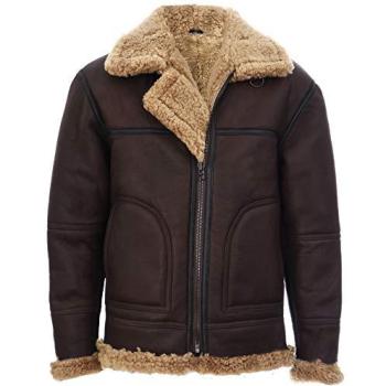 Gloucester Brown B3 Shearling Aviator by Infinity Leather – Men's XS