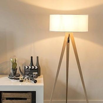 Piantana Ilse moderna con paralume bianco