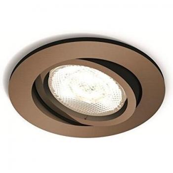 Philips myLiving Spot à encastrer 5020105P0, Recessed lighting spot, 1 ampoule(s), 4,5 W, 500 lm, 220-240, Laiton, Cuivre