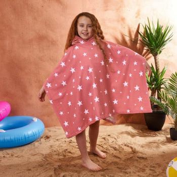 Children's Star Design Hooded Towel and Poncho