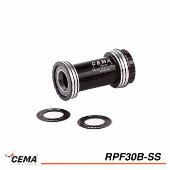 Cema Calotte Del Movimento Centrale Bbright 6 in Acciaio Inossidabile per BB30/PF30, dimensioni L: 79 mm x ID: 6 mm, colore nero interblocco
