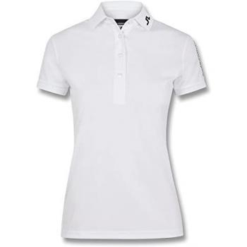 J.Lindeberg Tour Tech Poloshirt für Damen, weiß, M