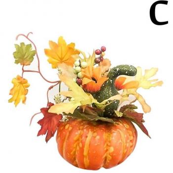 Ornamento Otoñal: Calabaza Artificial