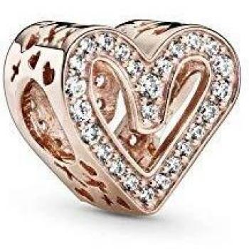 Cham Pandora Corazón 788692C01 Plata segunda ley Mujer Dorée