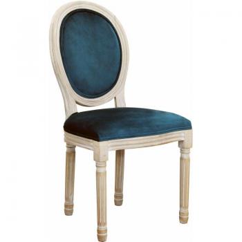 Sedia Vintage Line Blu con Seduta Imbottita