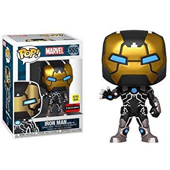 Zwarte Iron Man Funko Figuur 3,5 Nachtglow Model 39