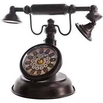 Rückblick Retro-Telephone-Uhr in Braun