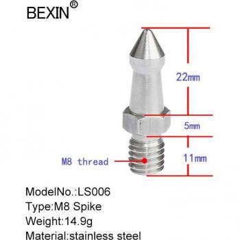 Vis de remplacement pour trépied Gitzo Benro 3/8 1/4 M8