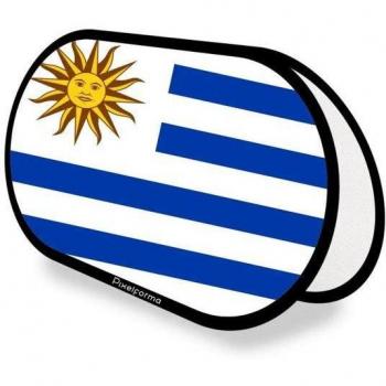 Support publicitaire ovalisé Drapeau Uruguay 70x120cm