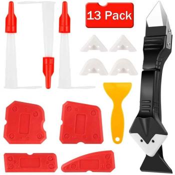 Grout Scraper and Sealant Finishing Tools 13-Piece Set