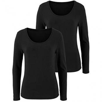 Damen Langarmshirt VIVANCE Schwarz Gr. 48/50