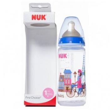 Biberón NUK Látex Colección 1M 300 ml