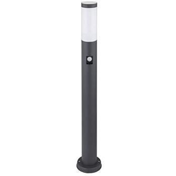 Pollerleuchte Edelstahl anthrazit mit Bewegungsmelder, H 80 cm