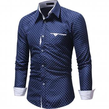 Camisa Formal de Otoño Masculina
