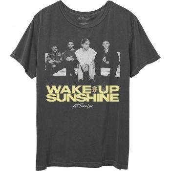 All Time Low Unisex Adult Wake Up Sunshine Retro T-Shirt Kohle
