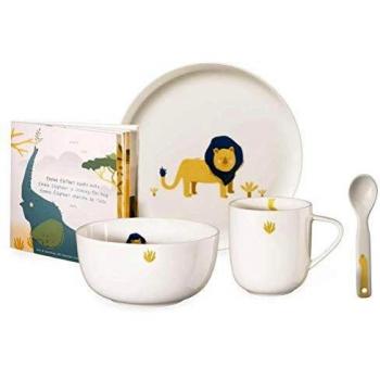 Leo Lion 4-Piece Kids' Dish Set