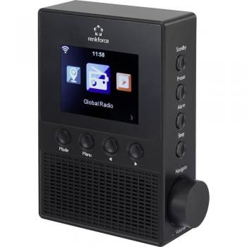 Schwarzes Renkforce RF‑IR‑PSOCKET1 Internet‑Radio-Steckdosenmodul