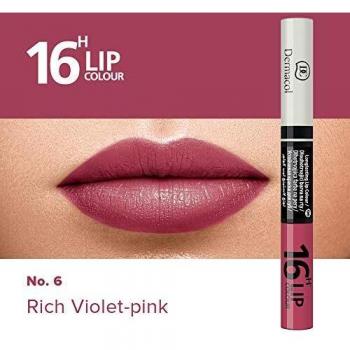 Dermacol 2-in-1 Lippenfarbe & Gloss, Kussecht, Nr. 6 Rich Violet-Pink, 7,1 ml