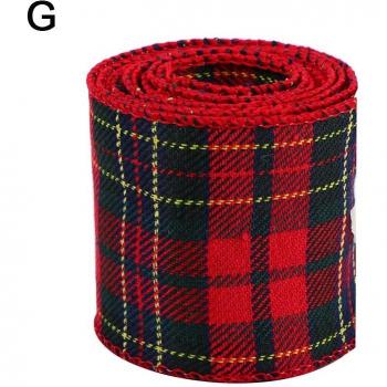 6m Christmas Plaid Burlap Ribbon