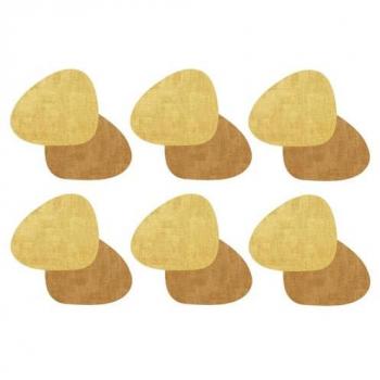 Galet Jaune – Kit de 6 dessous de verre à thème passion