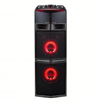 LG OJ98 Onebody Party HiFi – 2×USB, CD‑Player, Radio, 1800 W chromatisches Schwarz‑Rot