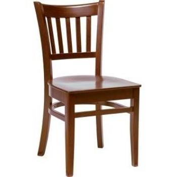 Wooden Beech Dining Side Chair Walnut Finish (Pack 2)