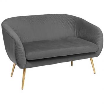 Panca Solari Velluto Grigio 124x74 cm – Atmosphera