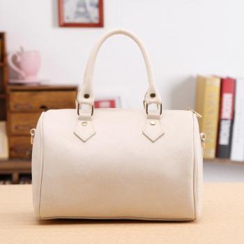 Bolso de Mano de Cuero PU Negro para Mujer