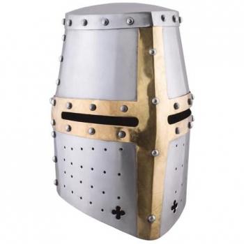 Grosser Stahl-Topfhelm (1,6 mm) – 14. Jahrhundert Edition