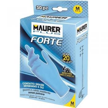 GUANTI MONOUSO NITRILE FORTE MAURER TG.M CF.30PZ