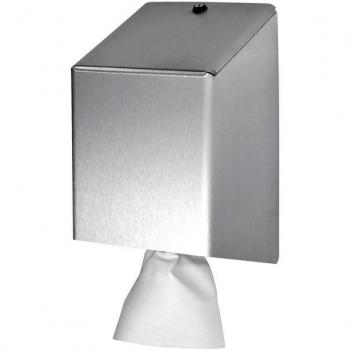 Poetspapierdispenser Euro Products medium zilver