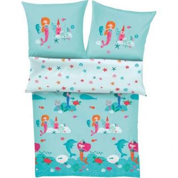 S.Oliver Junior Kinderbettwäsche „Meerjungfrau“ – 100 % Baumwolle, Mako‑Satin