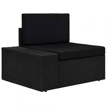 Modular Corner Recliner Sofa by vidaXL – Black Polished
