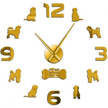 Mirror Stickers Portuguese Water Dog Clock