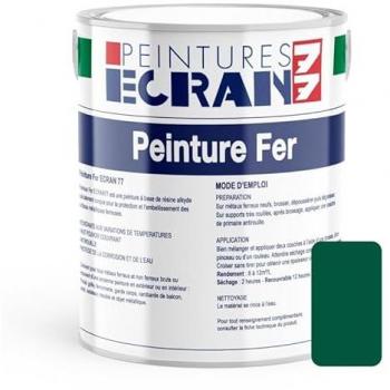 Peinture Fer Pro – Opacité Satinée – Anti-Odeur, Anti-Rouille, Décoration Intérieure/Extérieure – Écran77 02563E 1 Litre