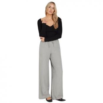 Long Tall Sally Grey Wide Leg Trousers
