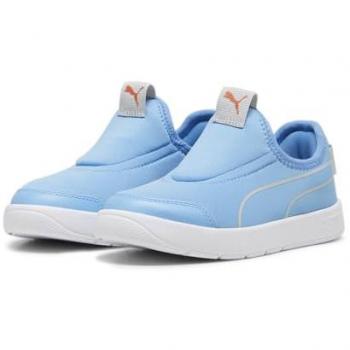 Puma Courtflex V3 Kinder Slip-On Sneaker 33 Regalblau Cool Hellgrau