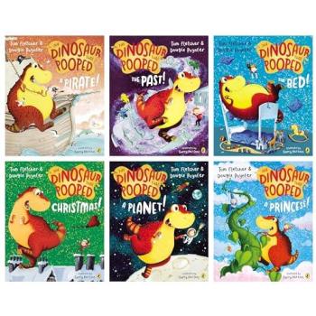Penguin The Dinosaurs That Pooped Collection 6 Books Set by Tom Fletcher & Dougie Poynter   Funny Rhyming Children’s Picture Books